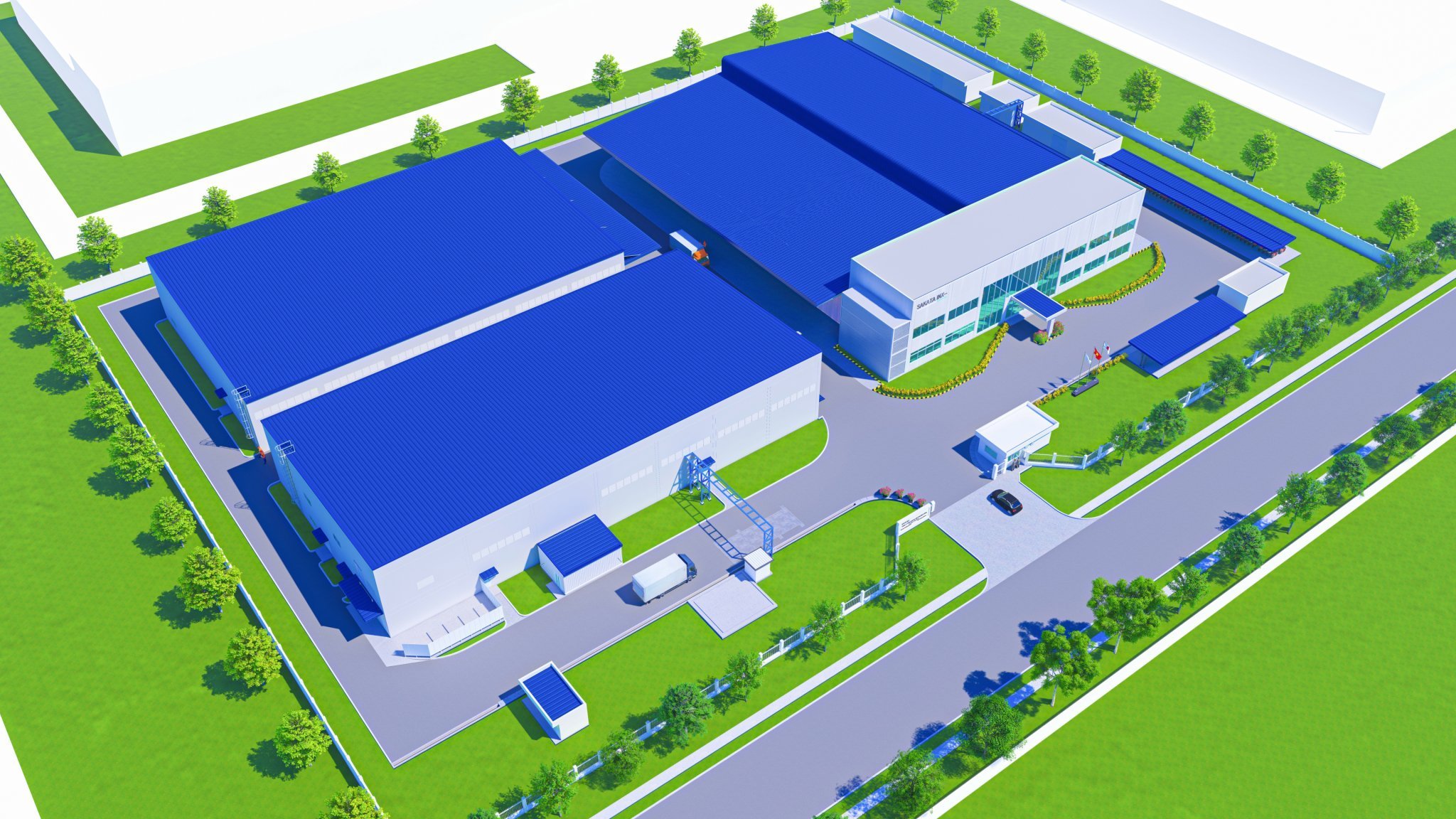 Construction progress updated in September 2022 Sakata Inx Vietnam